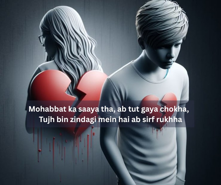 2 Line Heart Broken Shayari In English Hindi
