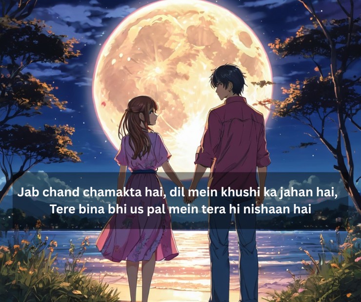 Romantic Shayari On Moon In English